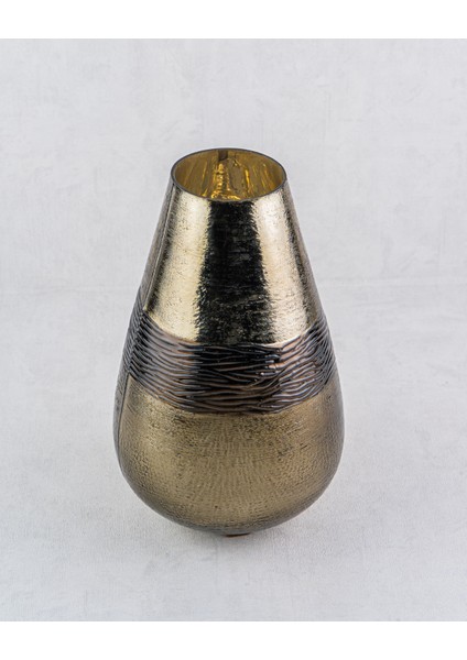 Large Sepia Enamel Glass Vase