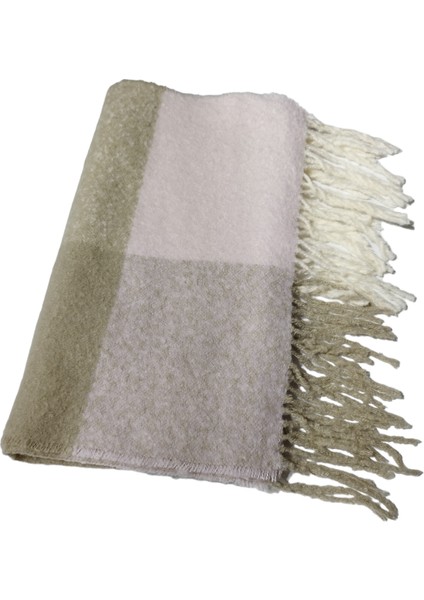 Kadın Açık Pembe Bej Renk Püskül Detaylı Yumoş Atkı fiyatları