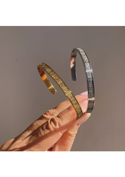 Ayetel Kürsi Işlemeli Kadın/erkek 316L Paslanmaz Çelik Ikili Yüksek Kalite Çift Bileklik modelleri