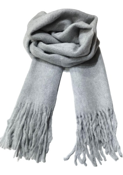 Gri Düz Renk Yumoş Kışlık Atkı fiyatları