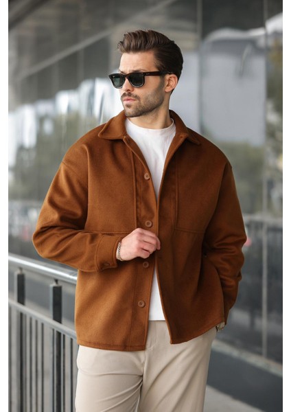 Kahverengi Kaşe Gömlek Ceket E6765 fiyatları