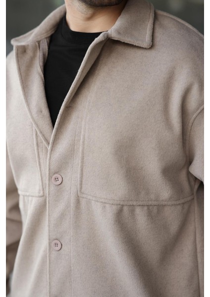 Taş Rengi Kaşe Gömlek Ceket E6765 modelleri