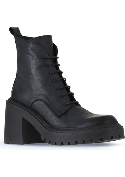 Siyah Deri Kadın Topuklu Bot 01WV5401 01WV5401 fiyatları