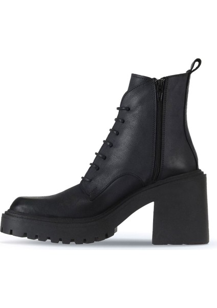 Siyah Deri Kadın Topuklu Bot 01WV5401 01WV5401 modelleri