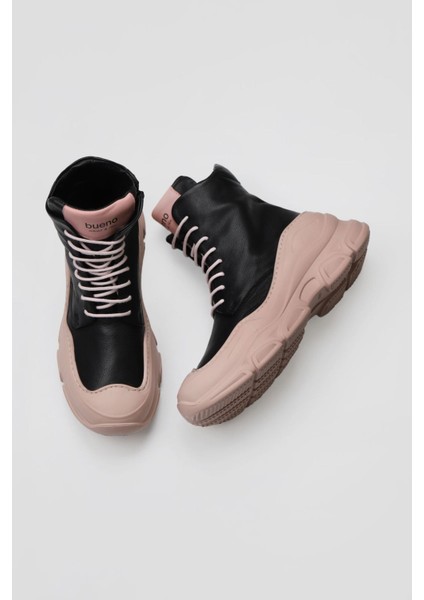 Siyah Pudra Deri Kadın Spor Bot 01WV8800 01WV8800