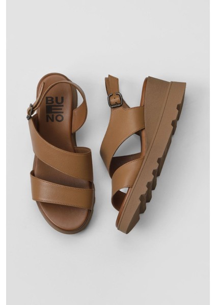 Taba Deri Kadın Dolgu Topuklu Sandalet 01WY8602 01WY8602