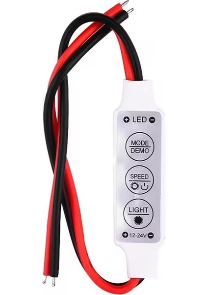 Mini LED Şerit Işık Kumandası - Mod Değiştirici, Hız ve Parlaklık Ayarı