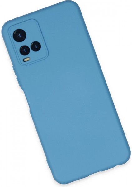 Vivo Y21S Kılıf Nano Içi Kadife Silikon - Mavi modelleri