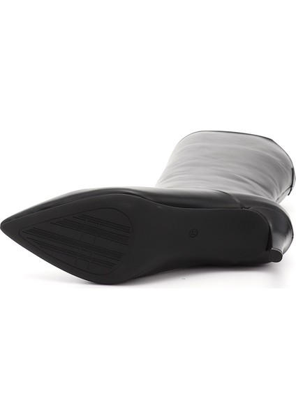 Kadın Siyah Platinum Fermuarlı İnce Topuklu Hakiki Deri Çizme fırsatları