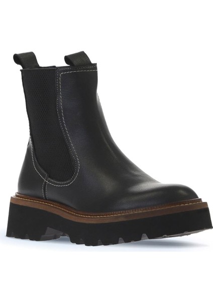 Siyah Deri Kadın Düz Bot 01WV9905 01WV9905 modelleri