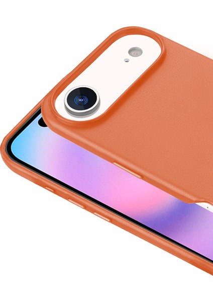 iPhone 17 Air Kılıf M-Safe Şarj Özellikli Pu Deri Görünümlü Kupra Kılıf fiyatları