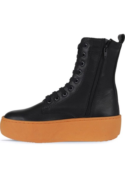 Siyah Siyah Deri Kadın Dolgu Topuklu Bot 01WV5500 01WV5500 modelleri