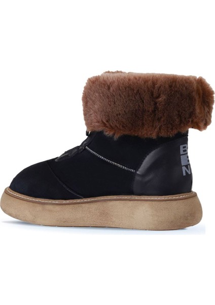 Lacivert Deri-Süet Kadın Dolgu Topuklu Bot 01WV6807 01WV6807 fırsatları