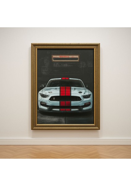 Shelby Gt – Klasik Spor Araba Temalı Duvar Tablosu (Çerçeveli)