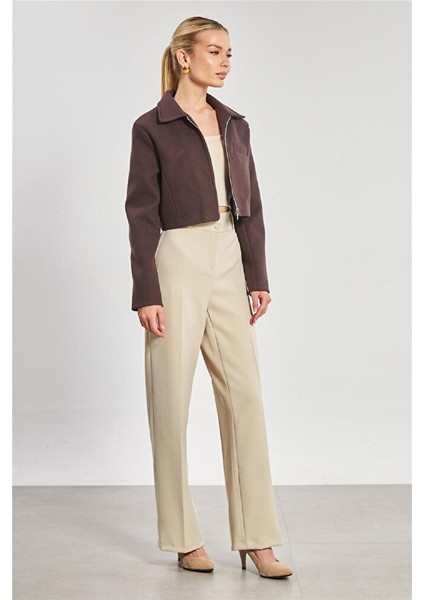 Kadın Kaşe Crop Ceket fiyatları