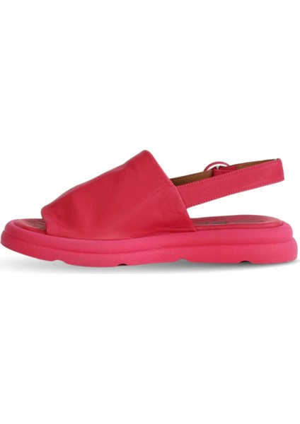 Fuşya Deri Kadın Düz Sandalet 01WY9410 01WY9410 fırsatları