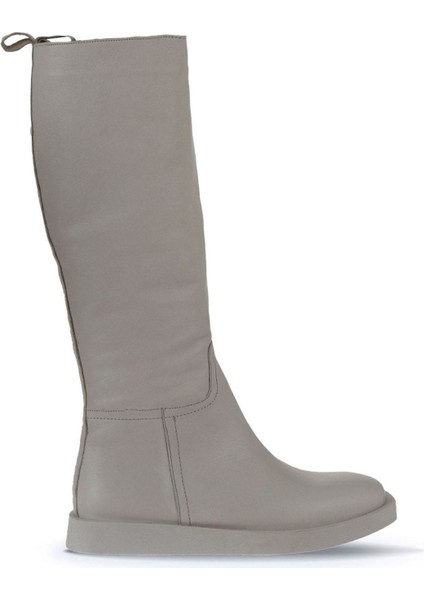 Bej Deri Kadın Düz Çizme 01WV9705 01WV9705