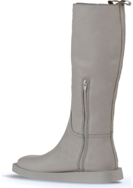 Bej Deri Kadın Düz Çizme 01WV9705 01WV9705 fırsatları