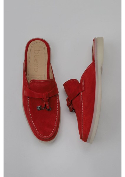 Kırmızı Süet Kadın Düz Terlik 05WT103 05WT103