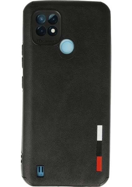 Realme C21 Kılıf Loop Deri Silikon - Siyah