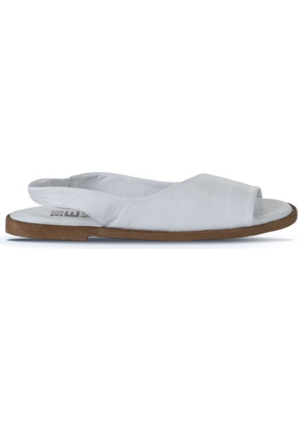 Beyaz Deri Kadın Düz Sandalet 01WY2005 01WY2005 fiyatları