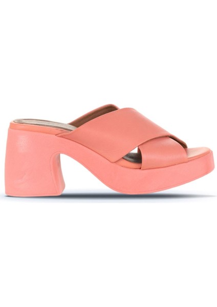 Mercan Deri Kadın Topuklu Terlik 01WY12201 01WY12201