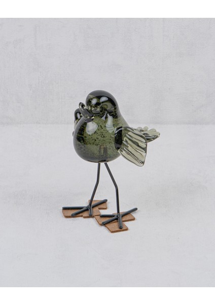 Zarif Cam Kuş Dekor