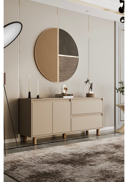 Mila Bej Mdf 160 cm Raflı Konsol fiyatları