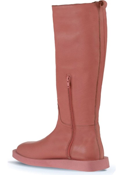 Pembe Deri Kadın Düz Çizme 01WV9705 01WV9705 fırsatları