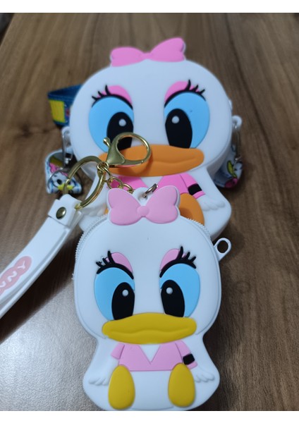 Sevimli Vak Vak Silikon Çocuk Çanta Cüzdan Anahtarlık Kombin modelleri