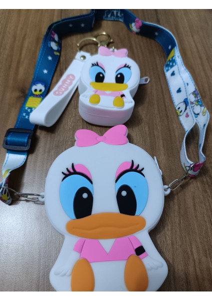 Sevimli Vak Vak Silikon Çocuk Çanta Cüzdan Anahtarlık Kombin fırsatları