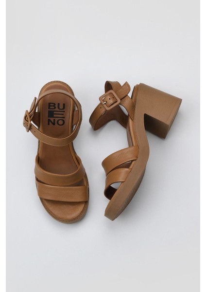 Taba Deri Kadın Topuklu Sandalet 01WY12506 01WY12506