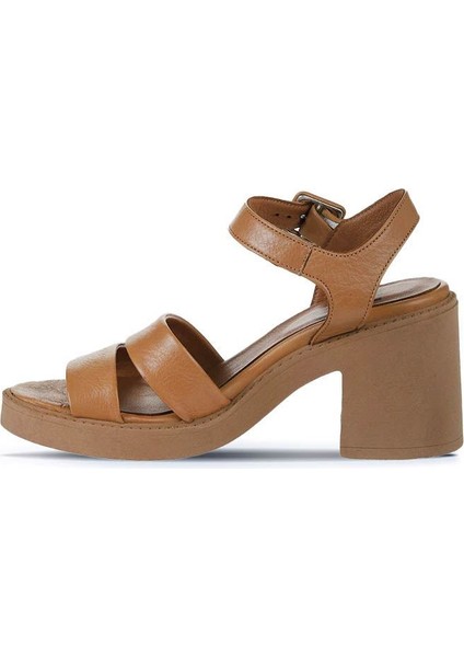Taba Deri Kadın Topuklu Sandalet 01WY12506 01WY12506 fırsatları
