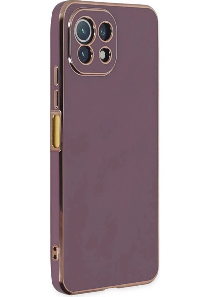 Xiaomi Mi 11 Lite Kılıf Volet Silikon - Mor