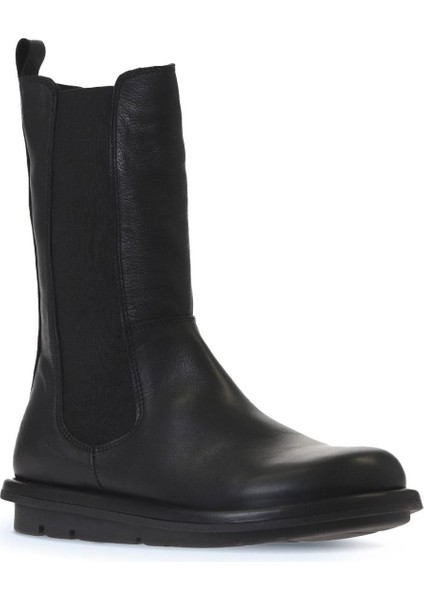 Siyah Deri Kadın Düz Bot 01WV7506 01WV7506 fiyatları