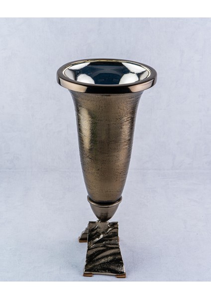 Medium Cone Vase Aged Brass