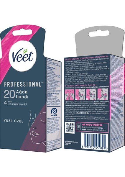 Yüz Bölgesi Özel Sir Ağda Bandı, 40'lı, 20'li X2 Paket, Güçlü ve Hassas Kullanım