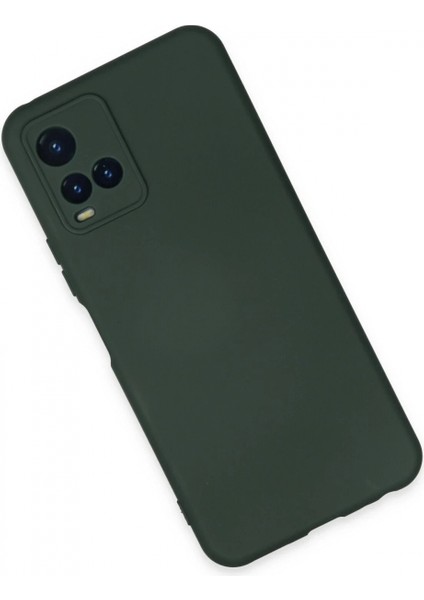 Vivo Y21S Kılıf Nano Içi Kadife Silikon - Koyu Yeşil modelleri