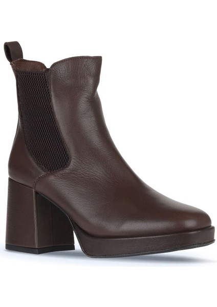 Kahverengi Deri Kadın Topuklu Bot 01WV8100 01WV8100 fiyatları
