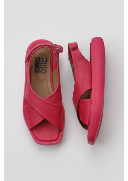 Fuşya Deri Kadın Düz Sandalet 01WY1012 01WY1012