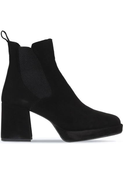 Siyah Süet Kadın Topuklu Bot 01WV8100 01WV8100