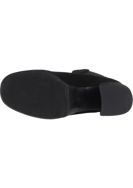 Siyah Süet Kadın Topuklu Bot 01WV8100 01WV8100 indirimleri