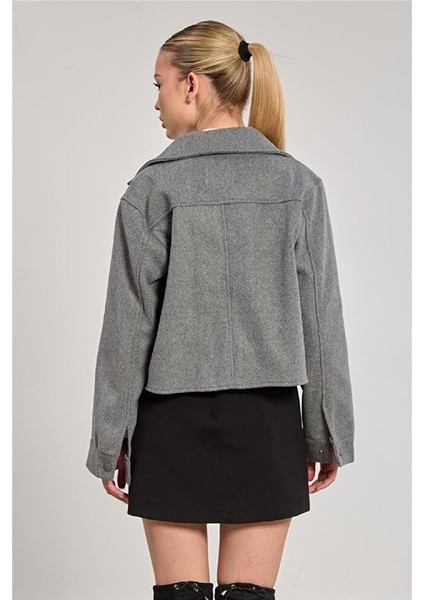 Kadın Kaşe Crop Ceket modelleri