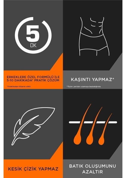 Erkekler Için Özel Bölgeler Tüy Dökücü Krem Seti 150 ml fiyatları