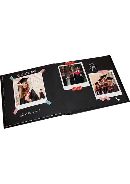Mezun Anı Defteri – 40 Fotoğraf Baskılı, Stickerlı ve Beyaz Jel Kalemli Hazır Mezuniyet Hatıra Albümü (20X20 Cm) fiyatları