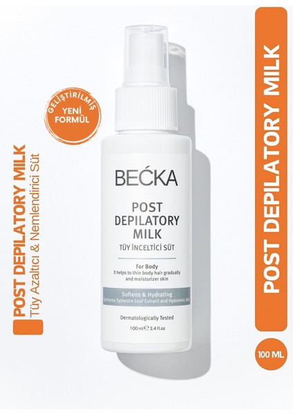 Tüy Azaltıcı ve Nemlendirici Süt, Gymnema Sylvestre & Hyaluronik Asit, 100 ml