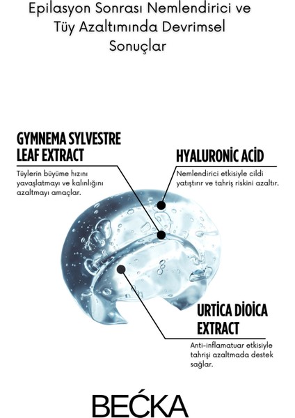Tüy Azaltıcı ve Nemlendirici Süt, Gymnema Sylvestre & Hyaluronik Asit, 100 ml modelleri