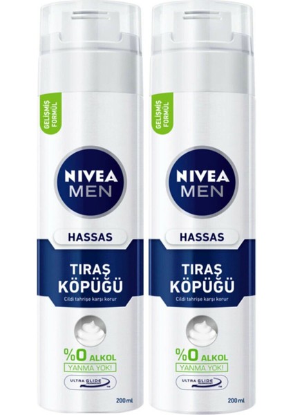 Hassas Tıraş Köpüğü 200ML x 2 Adet, Pürüzsüz ve Rahat Tıraş Deneyimi Sağlayan Ürün