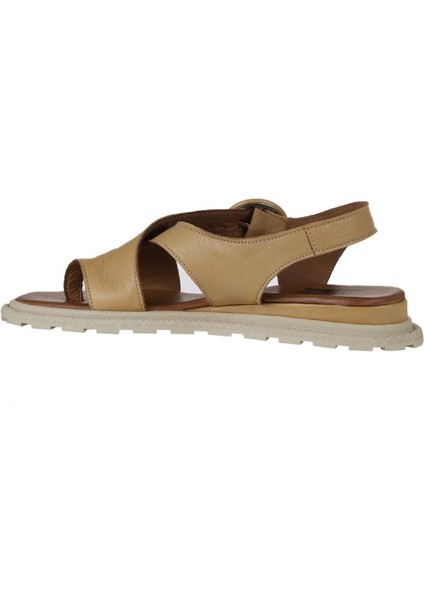 Bej Deri Kadın Parmak Arası Sandalet 01WY5408 01WY5408 indirimleri