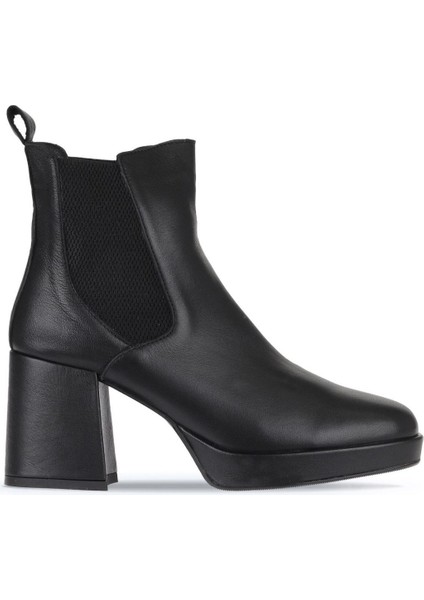 Siyah Deri Kadın Topuklu Bot 01WV8100 01WV8100